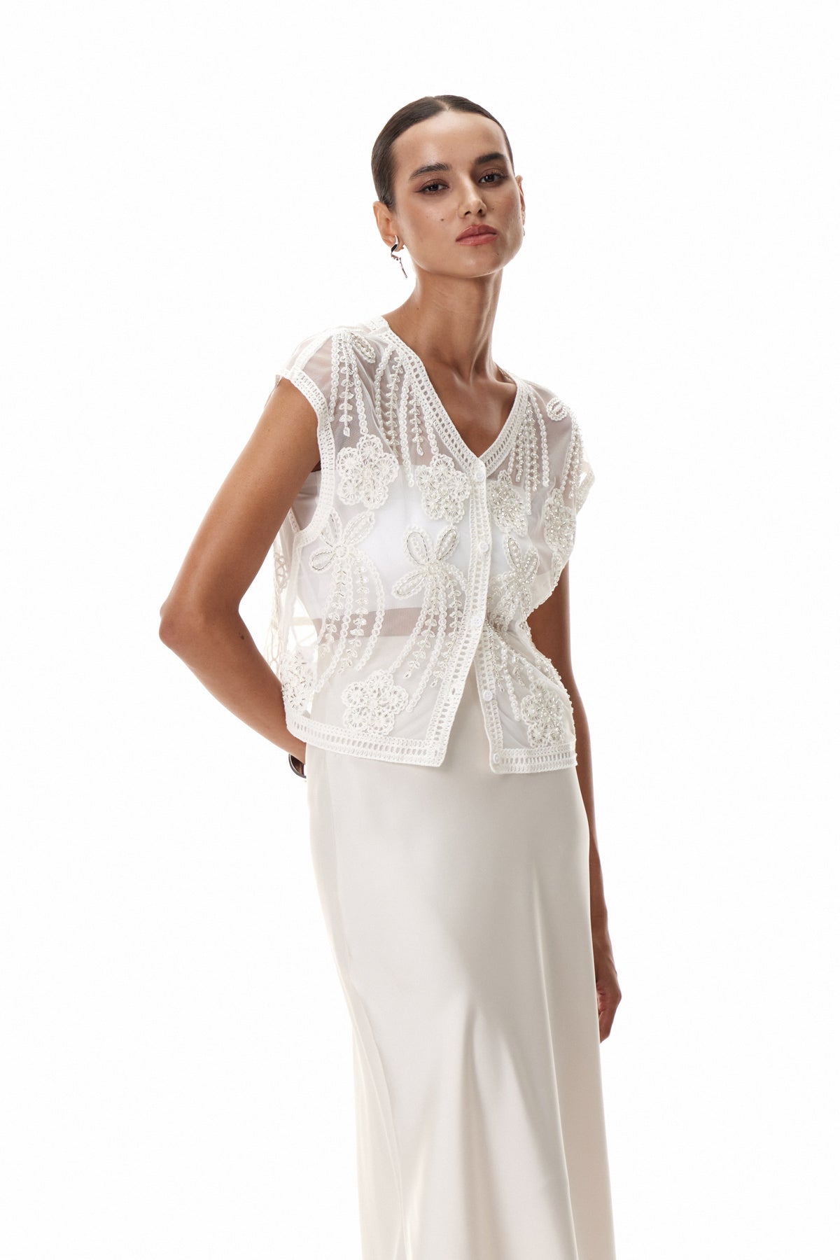 Daina Lace Embroidered Top