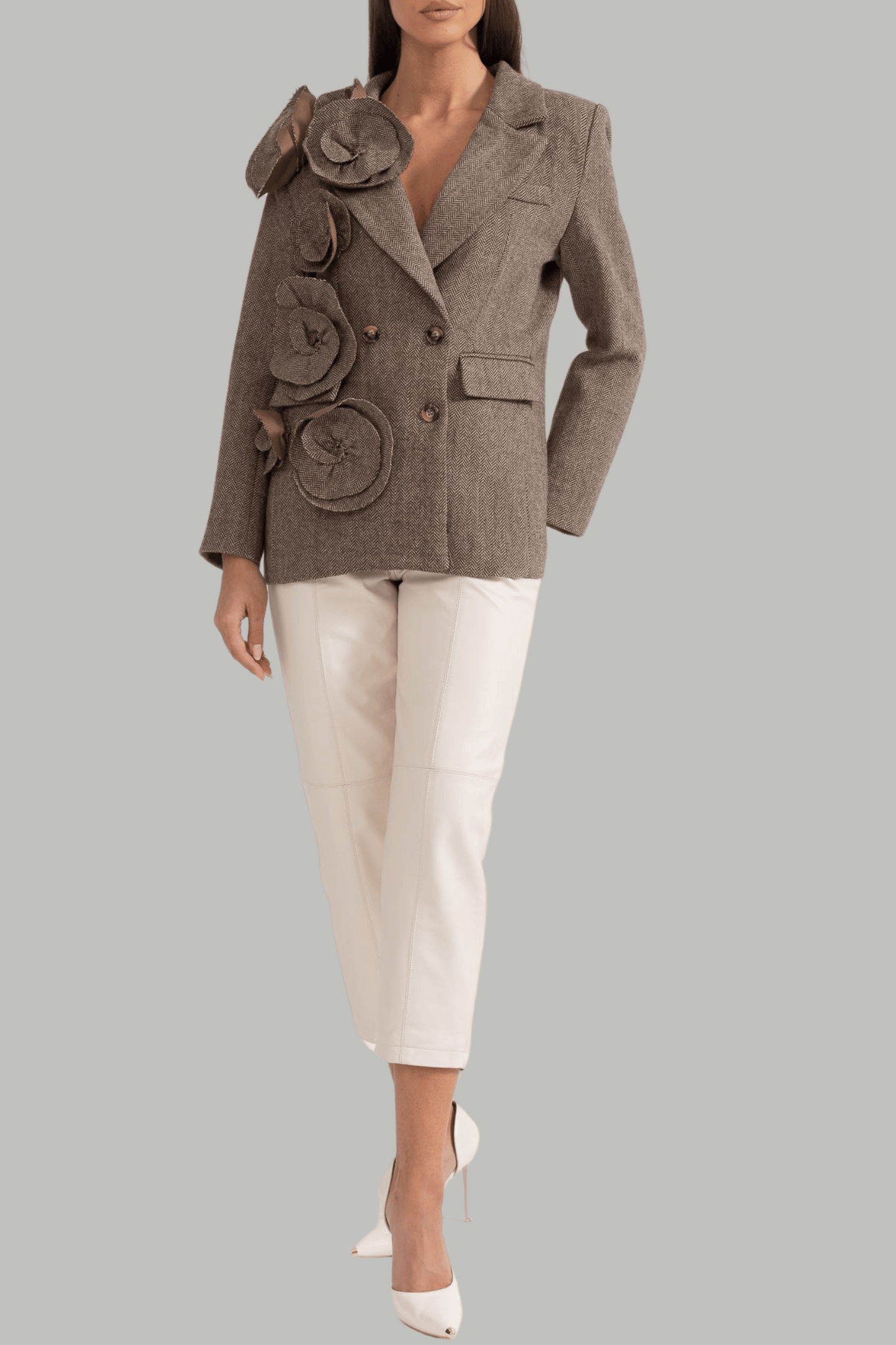 Stylish beautiful dress | Daivya Floral Appliqué Blazer - Ideal for special occasions