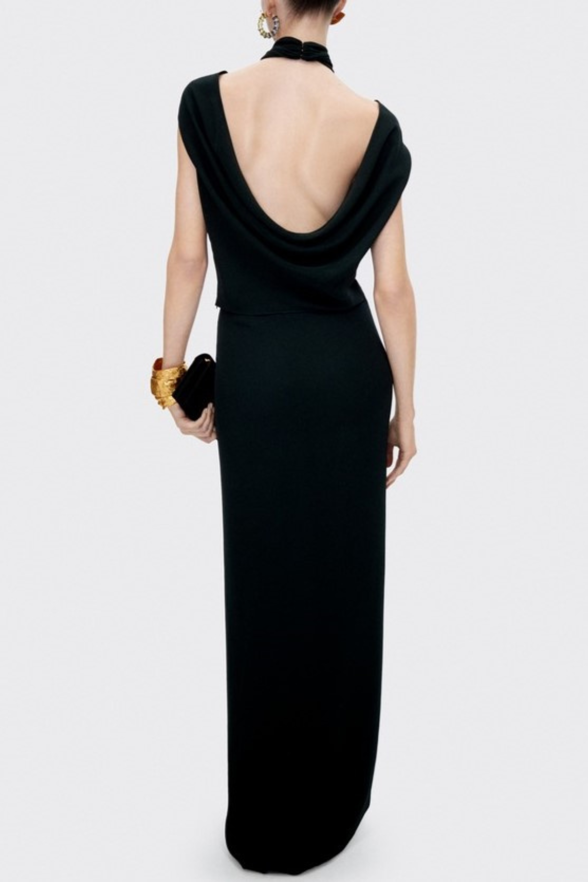 Stylish black dress | judith Halter Twisted Skirt Two Piece Set - Black - Ideal for special occasions