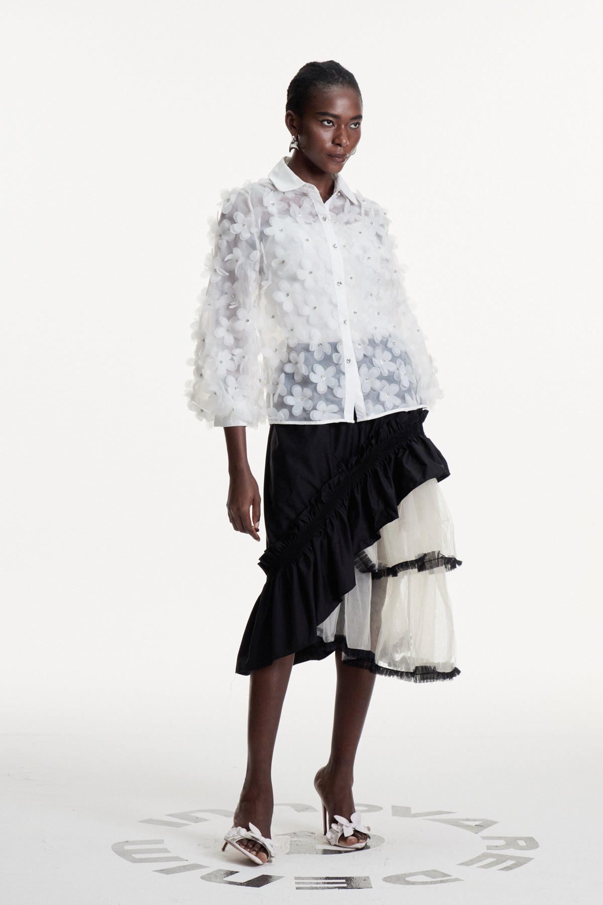 Dalit Flower Crystal Top - Stylish beautiful dress for special occasions | Buy Online