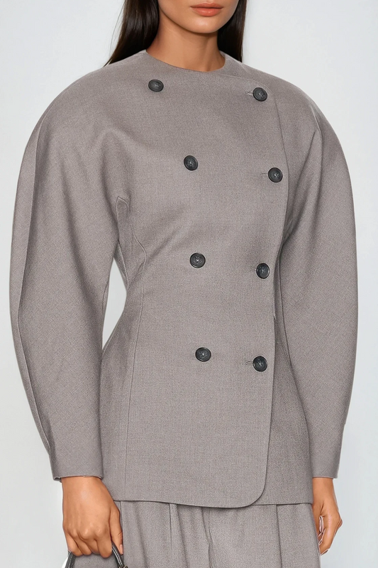 Ellalabel Danila Double Breasted Pants Set - Crafted from High-quality Fabrication - Designed for Elegant Occasions.