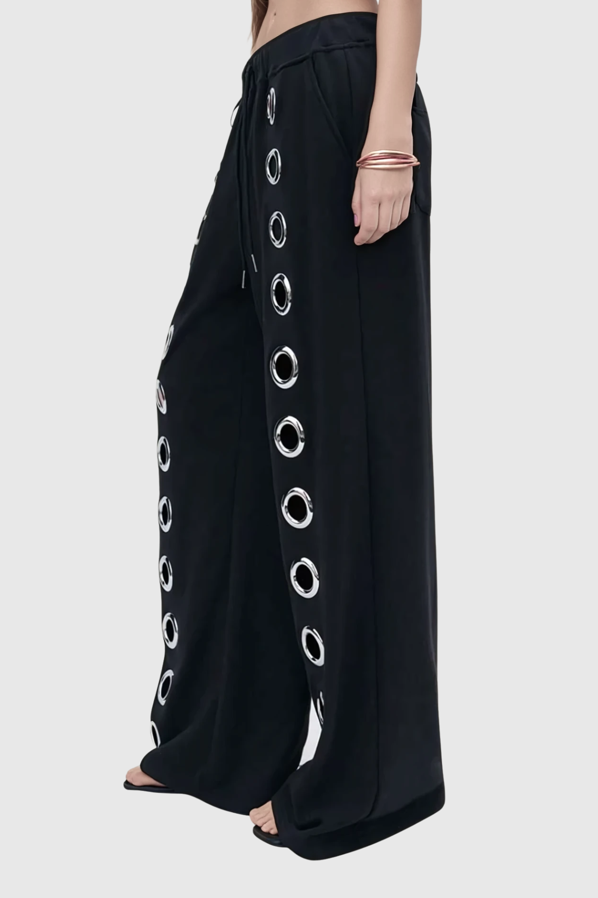 Daniyal Eyelet Straight Pants