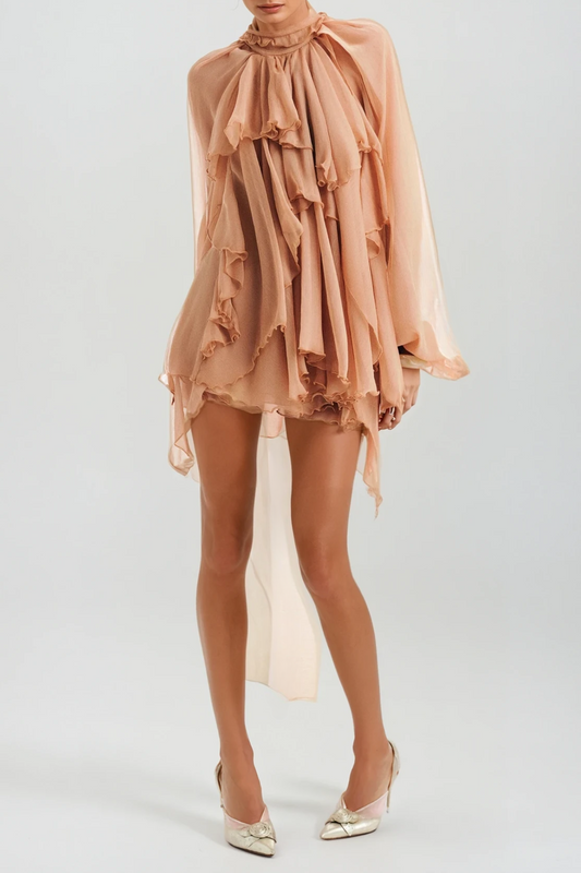 Ellalabel Danuta Long Sleeve Ruffle Pants Set - Crafted from High-quality Fabrication- Ideal for Wedding Guest and Formal Galas.