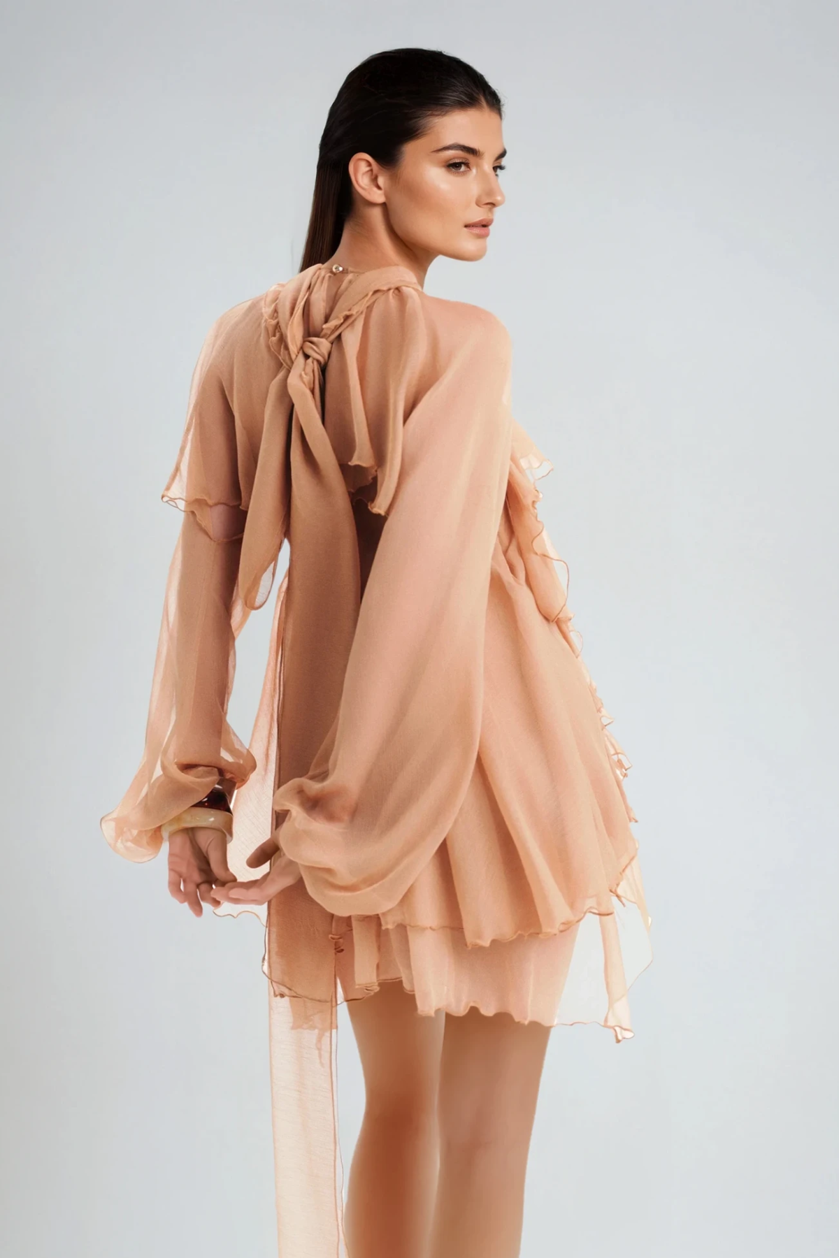 Stylish beautiful dress | Danuta Long Sleeve Ruffle Pants Set - Ideal for special occasions