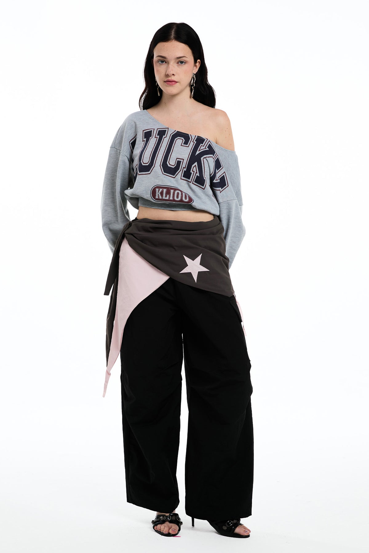 Darayavaush Asymmetric Star Wide Leg Pants