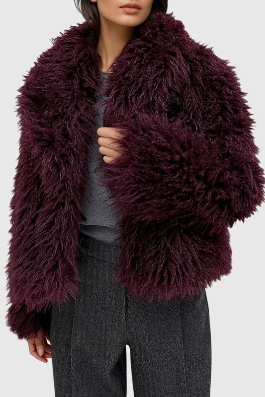 Ellalabel Darren Faux Fur Jacket - Crafted from High-quality Fabrication - Designed for Elegant Occasions.