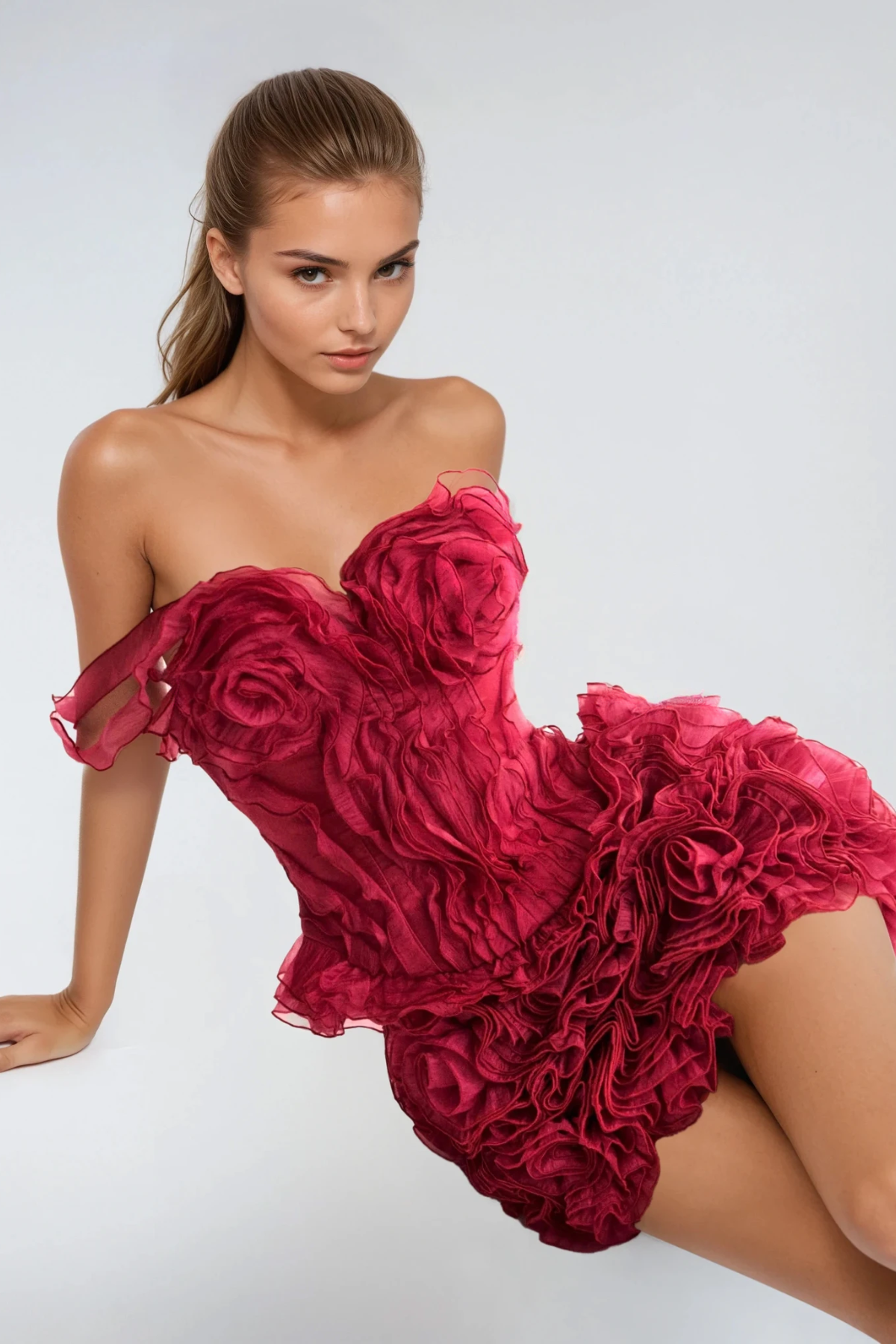 Darwin Flower Ruffle Skirt Set