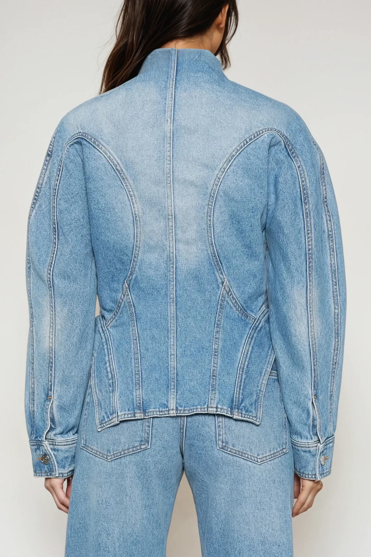 Stylish blue dress | Darya Denim Pants Set In Blue - Ideal for special occasions