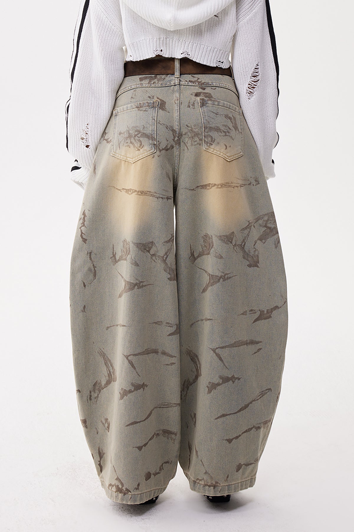 wendy Print Baggy Jeans