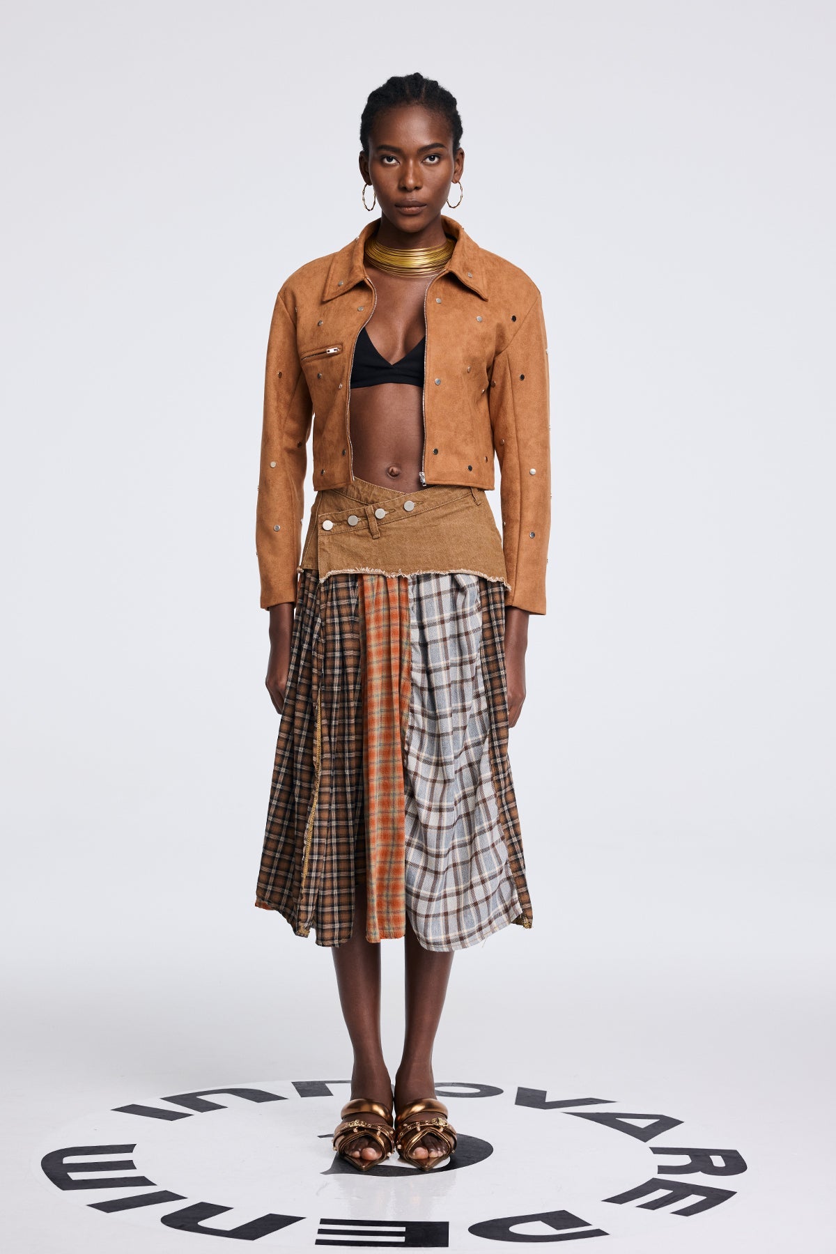 Stylish beautiful dress | Divya Grid Ruffle Fringe Skirt - Ideal for special occasions