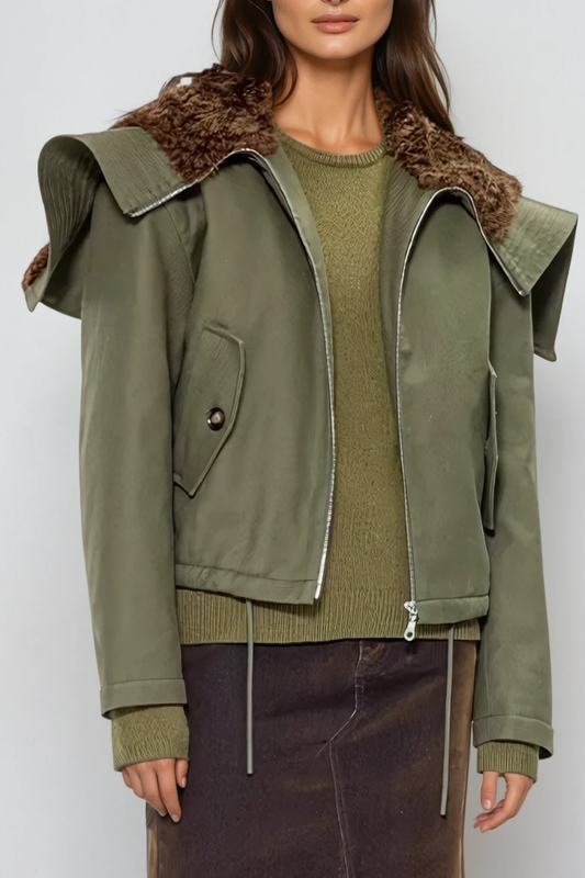 Ellalabel gwendolyn Deconstruct Faux Fur Jacket - Crafted from High-quality Fabrication - Designed for Elegant Occasions.