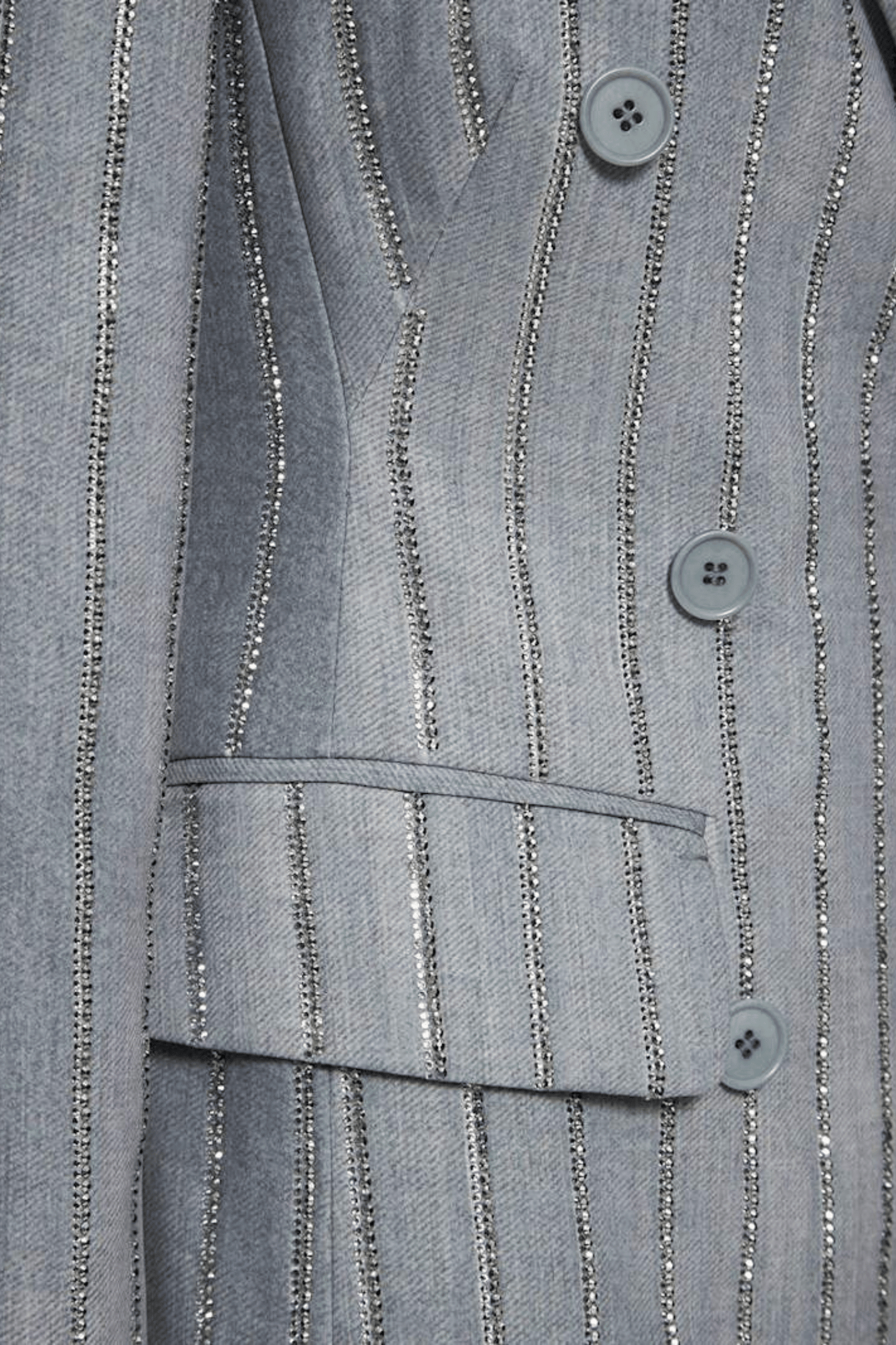 Dulcie Rhinestone-embellished Pinstripe Blazer Set - Stylish beautiful dress for special occasions | Buy Online