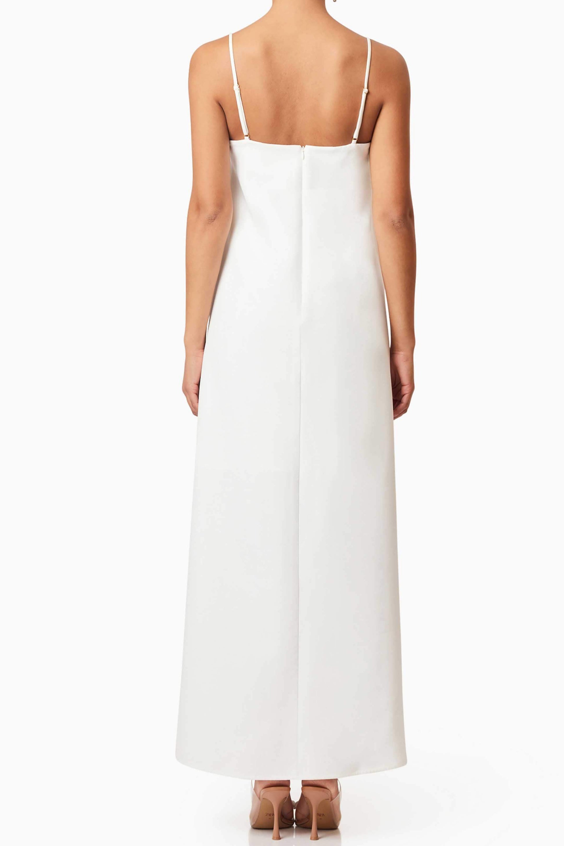 aaliyah Buttercup Embroidered Maxi Dress in White