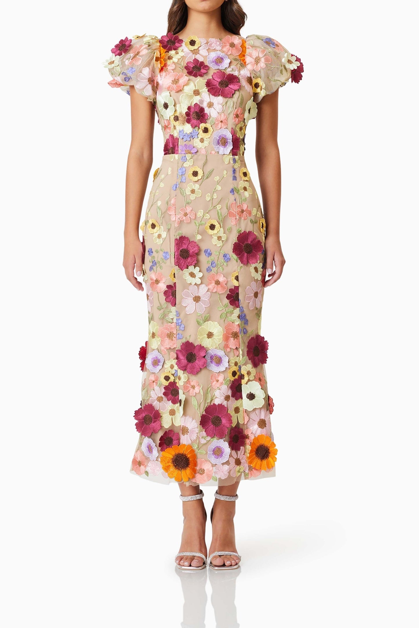 Shop  pink dress - Perfect for special occasions | madeline 3D Lace Maxi Dress In Pink