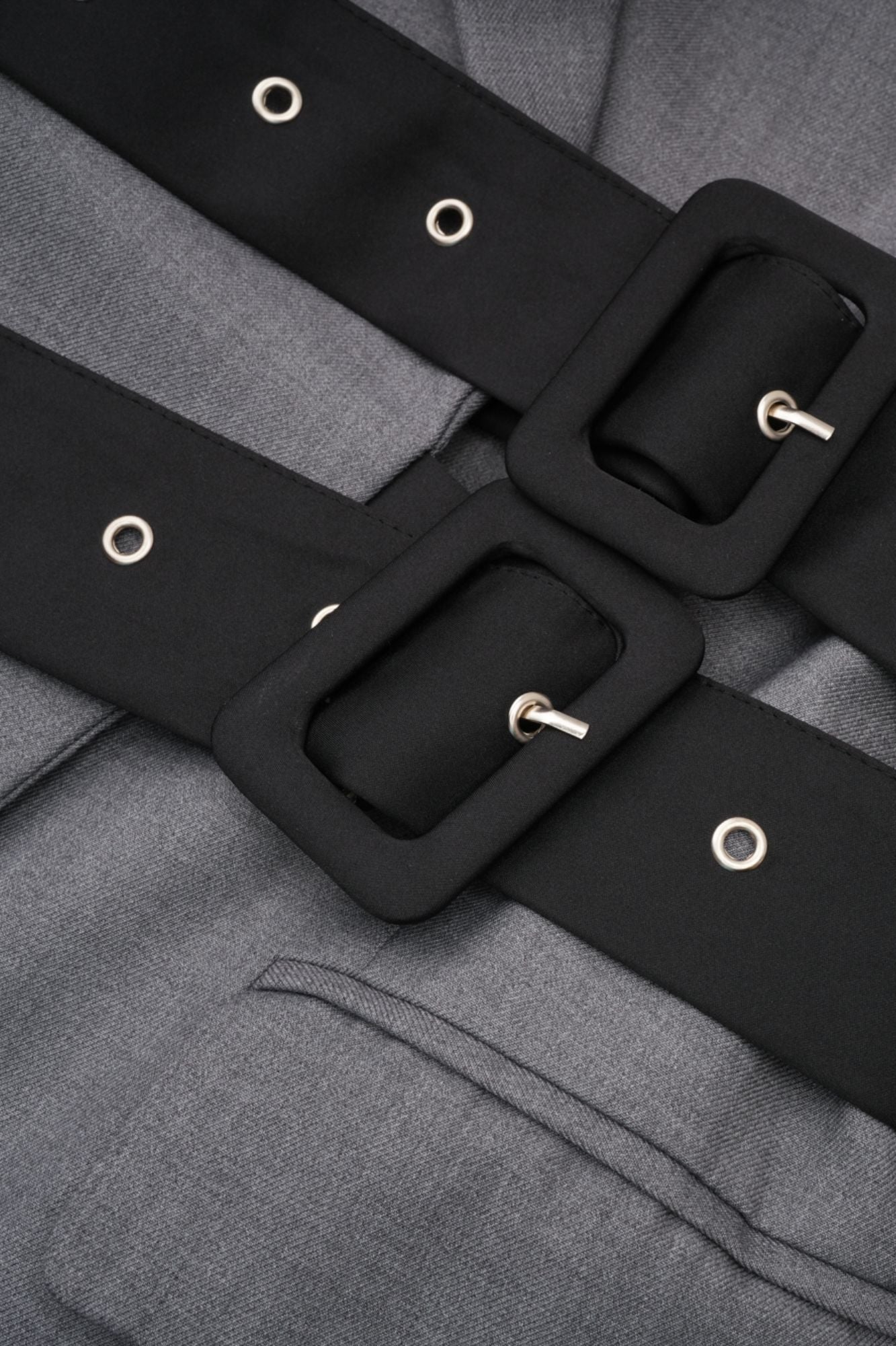 Stylish beautiful dress | Eairein Belte Waist Blazer - Grey - Ideal for special occasions