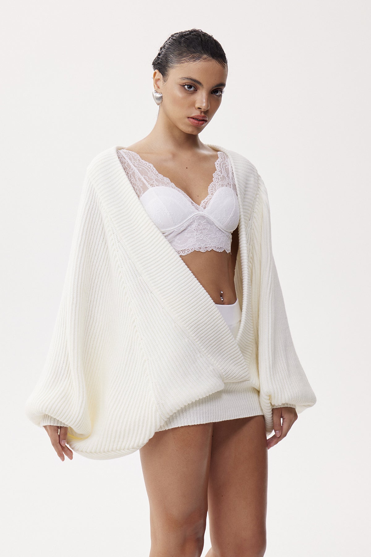 yuri Lace Knit Skirt Set