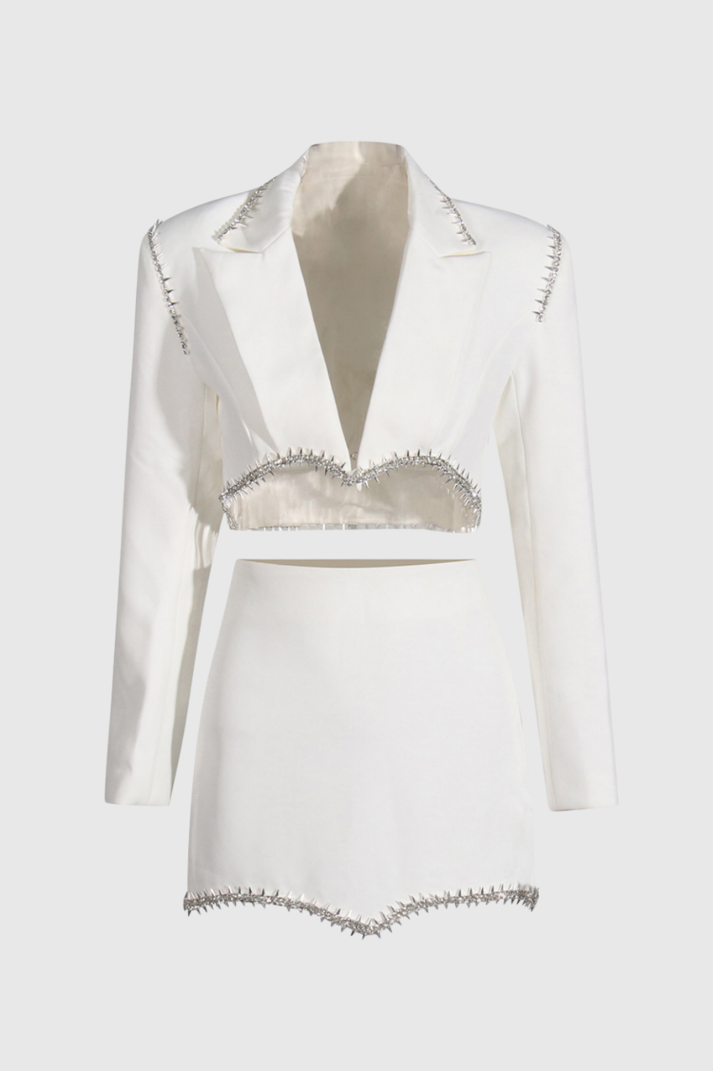 Frederica Crystal-embellished Blazer Set - Stylish red dress for special occasions | Buy Online