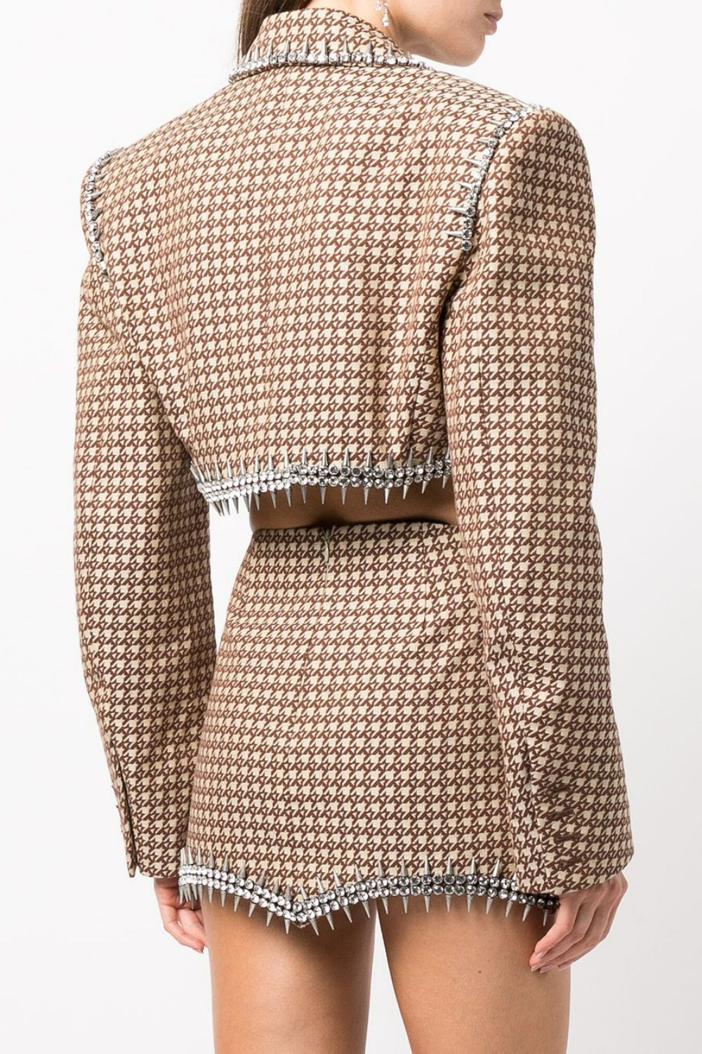 Stylish red dress | Frederica Crystal-embellished Blazer Set - Ideal for special occasions