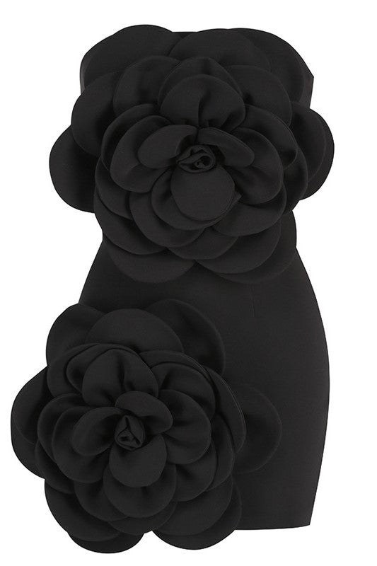 Hailey Floral Strapless Mini Dress