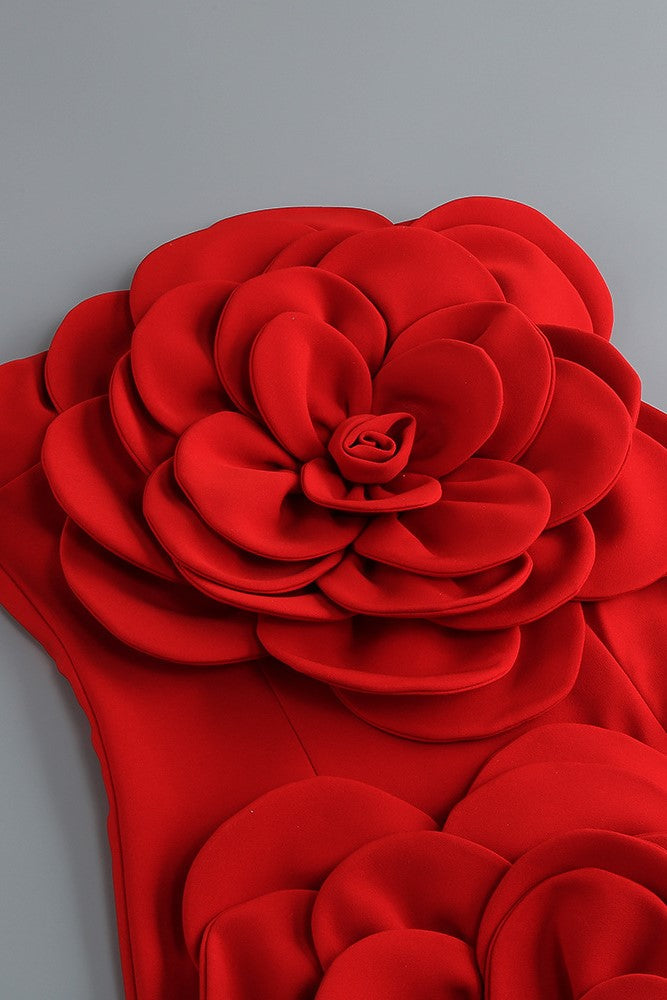 Hailey Floral Strapless Mini Dress