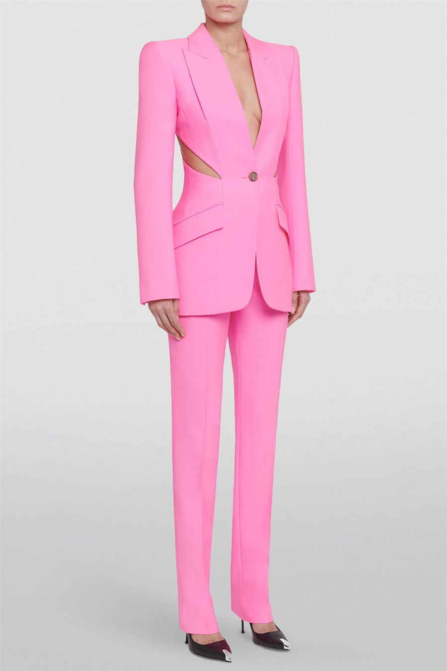 Jayde Slashed Single-Breasted Blazer Set - Stylish beautiful dress for special occasions | Buy Online