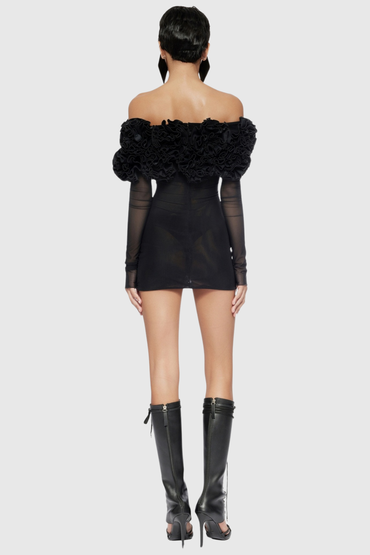 Stylish beautiful dress | Joyanne Off Shoulder Flower Mesh Mini Dress - Ideal for special occasions