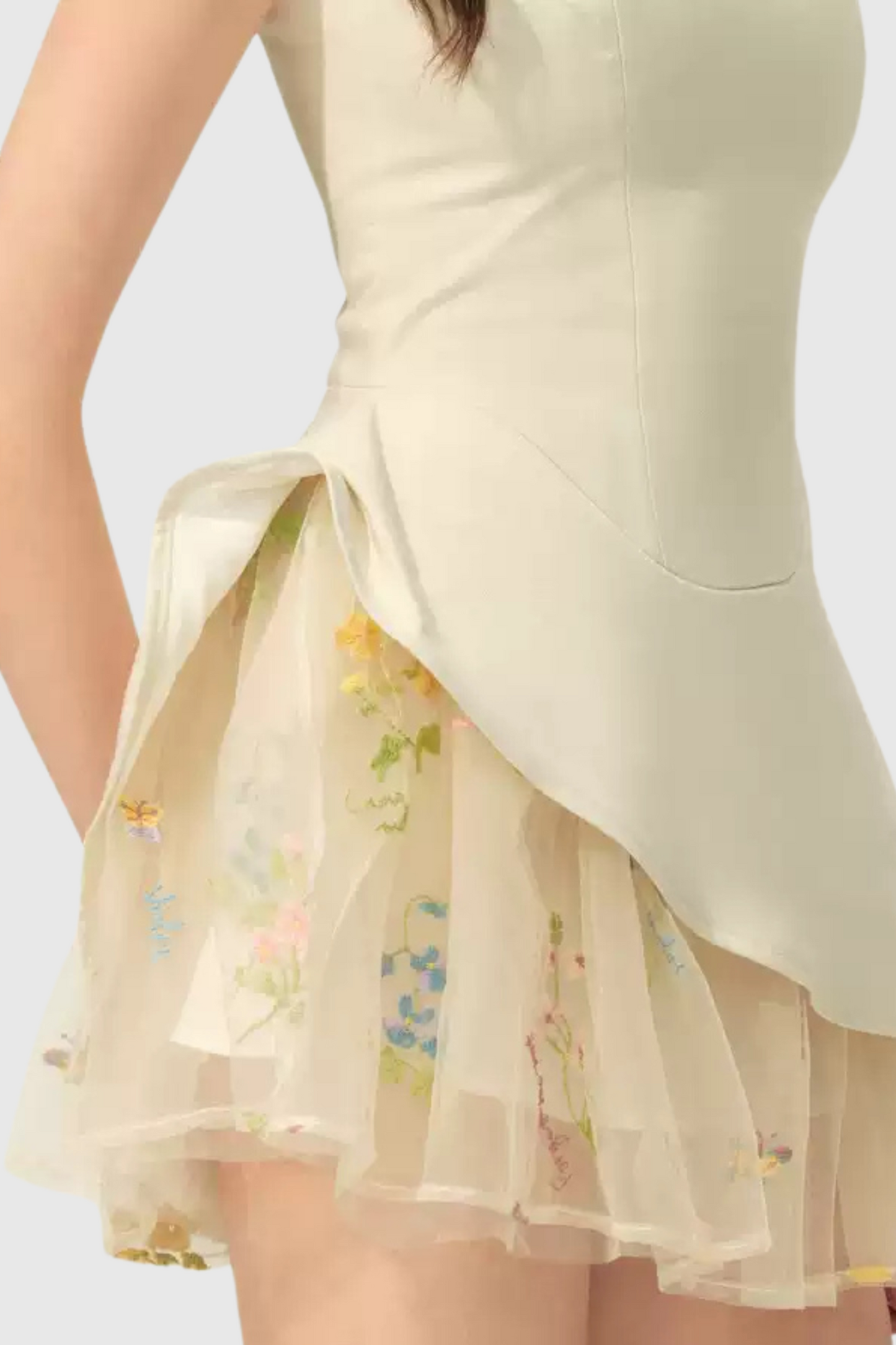 Liechti Floral Layer Mini Dress - Stylish beautiful dress for special occasions | Buy Online