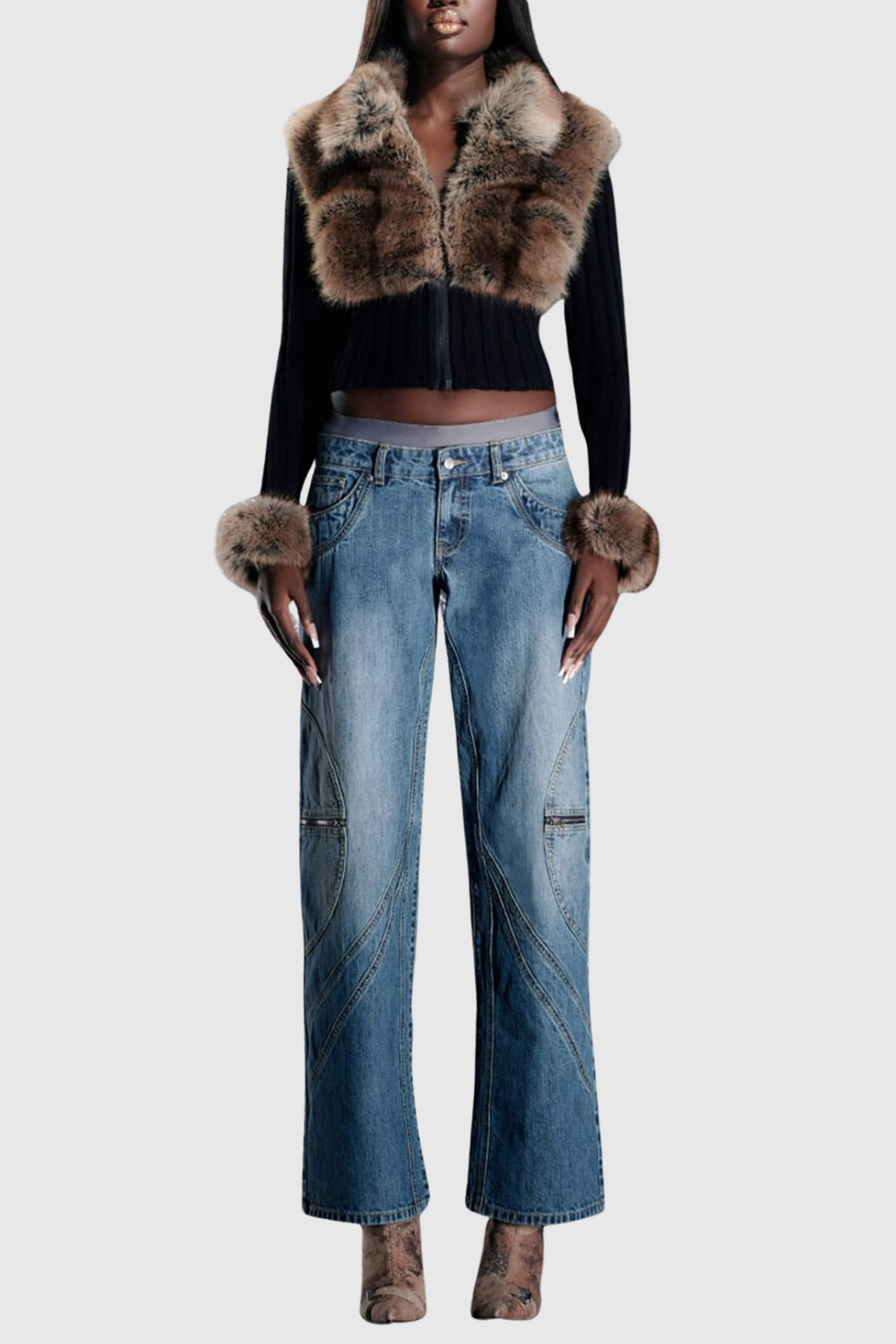 Arthur Faux Fur Knit Coat