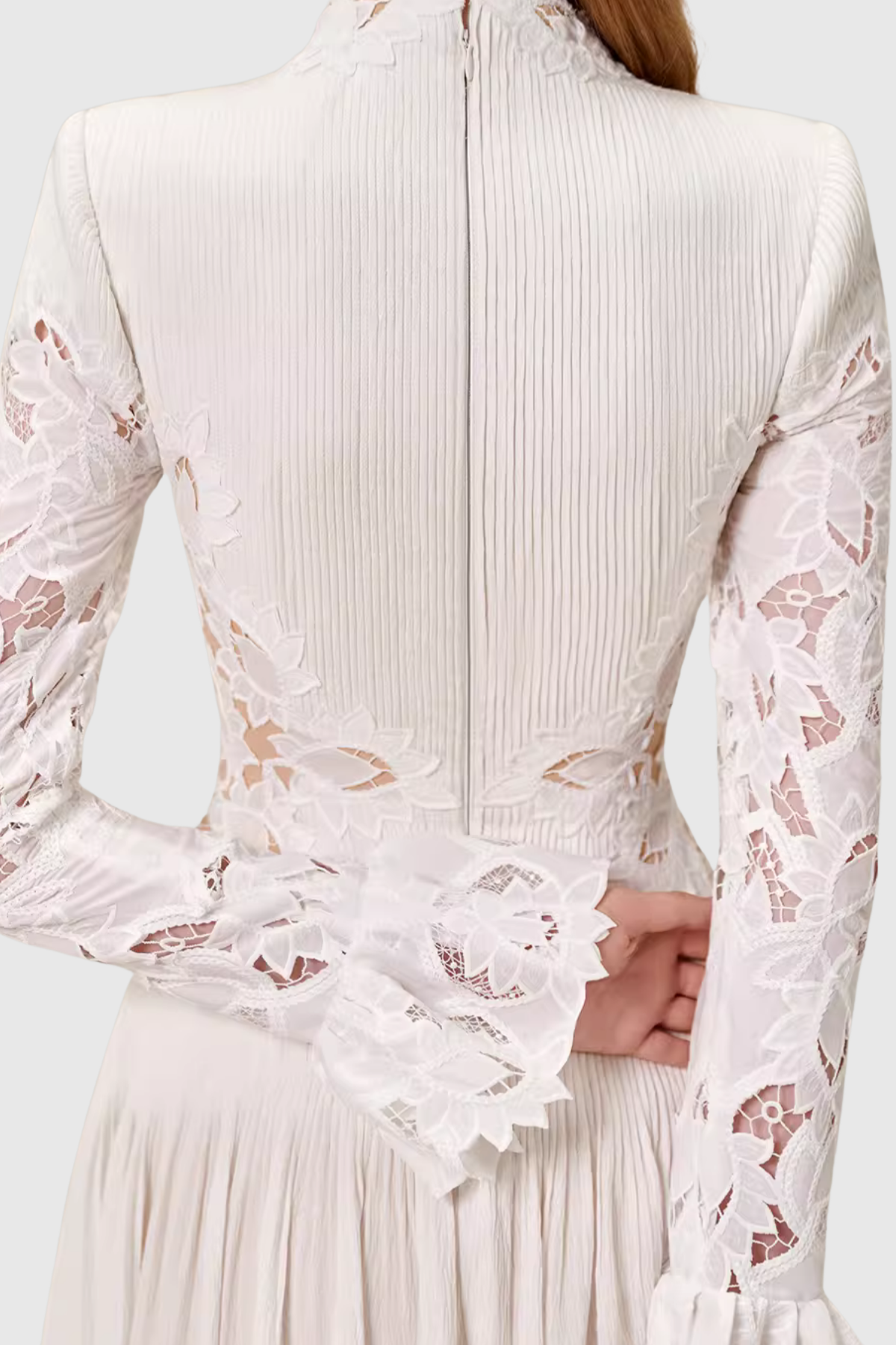 Nabby Embroidered Pleated Mini Shirt Dress