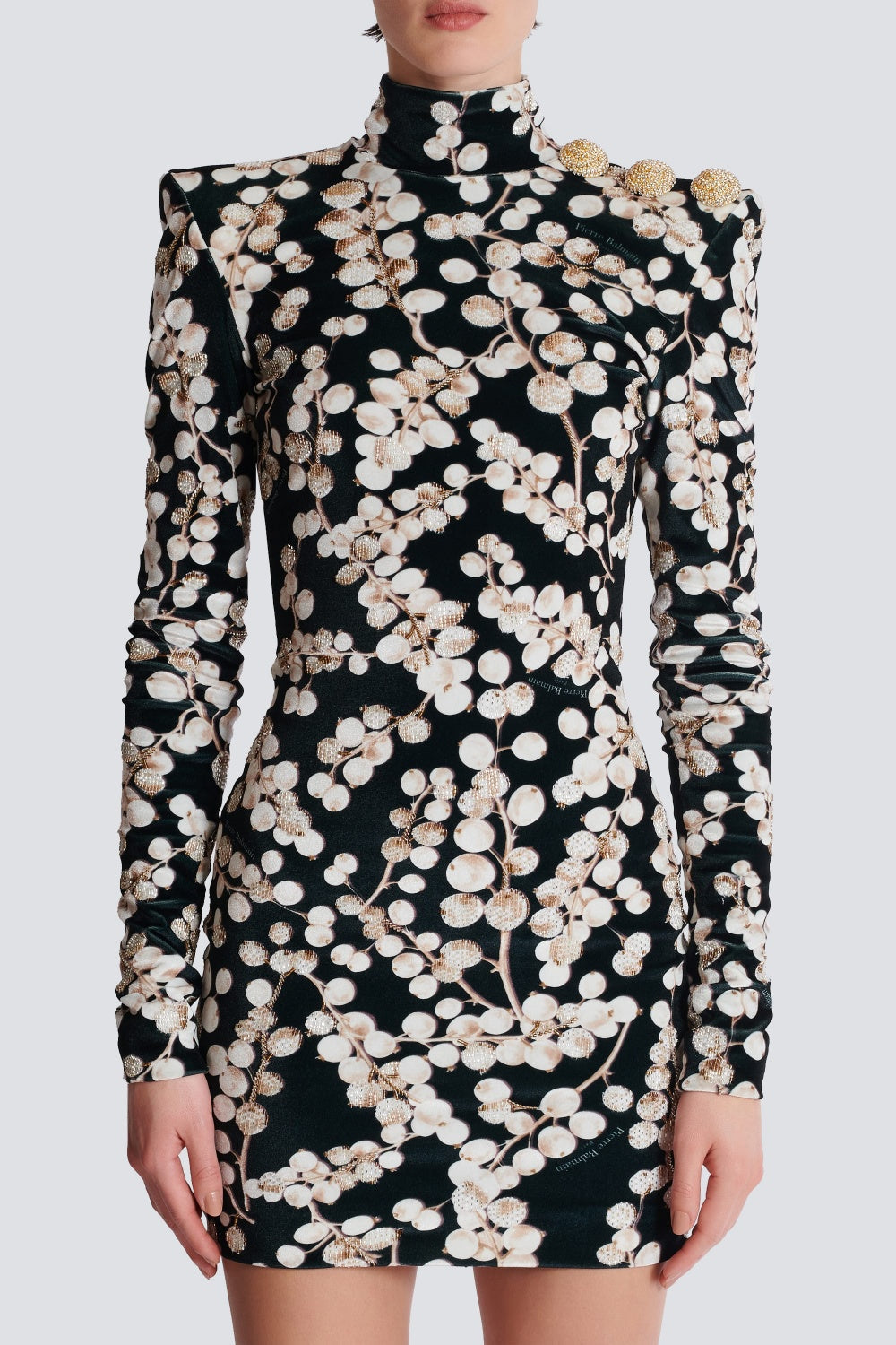 Nette Redcurrant Print Velvet Mini Dress - Stylish red dress for special occasions | Buy Online