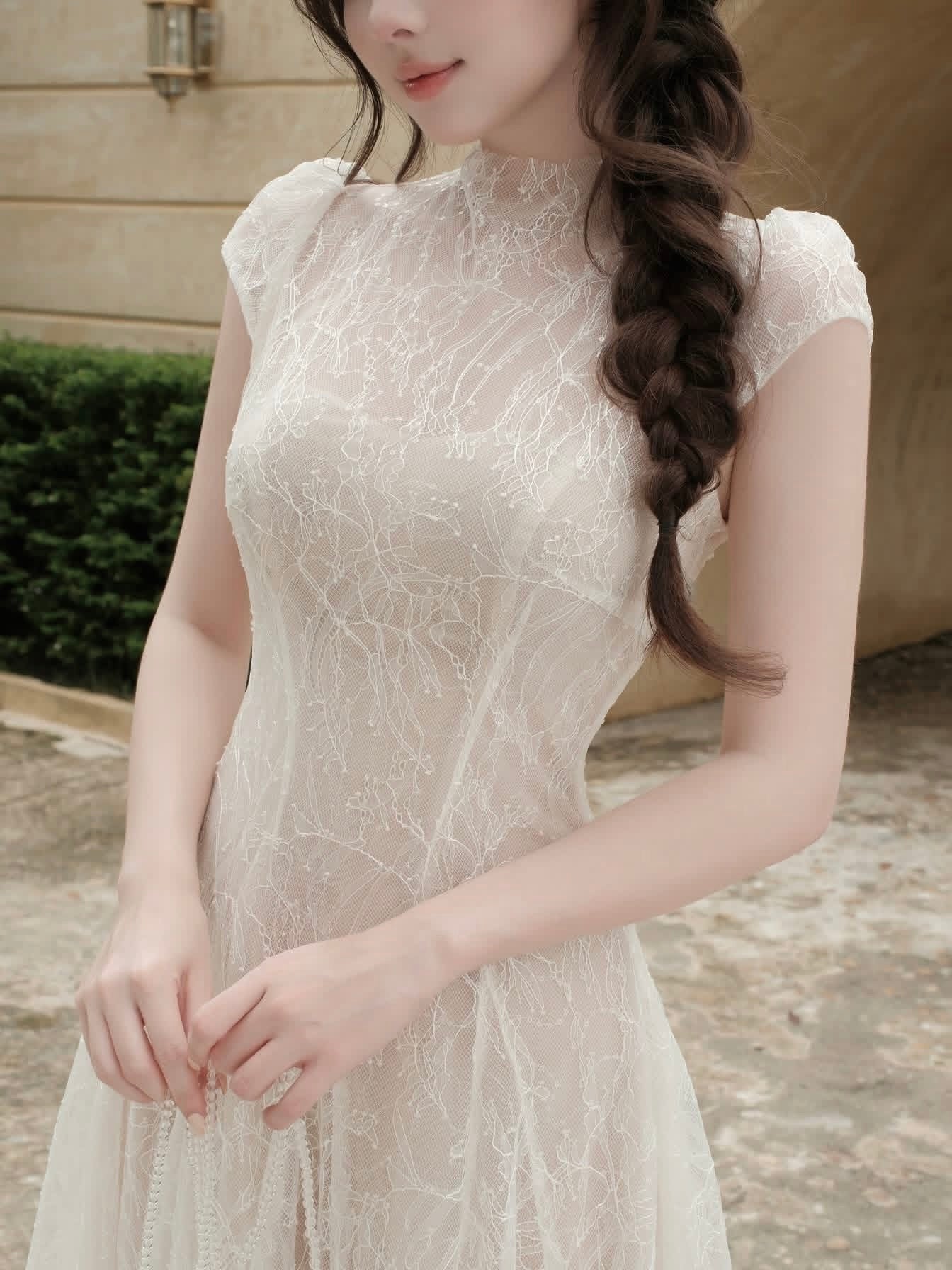 hedwig lace sequin A line midi dress