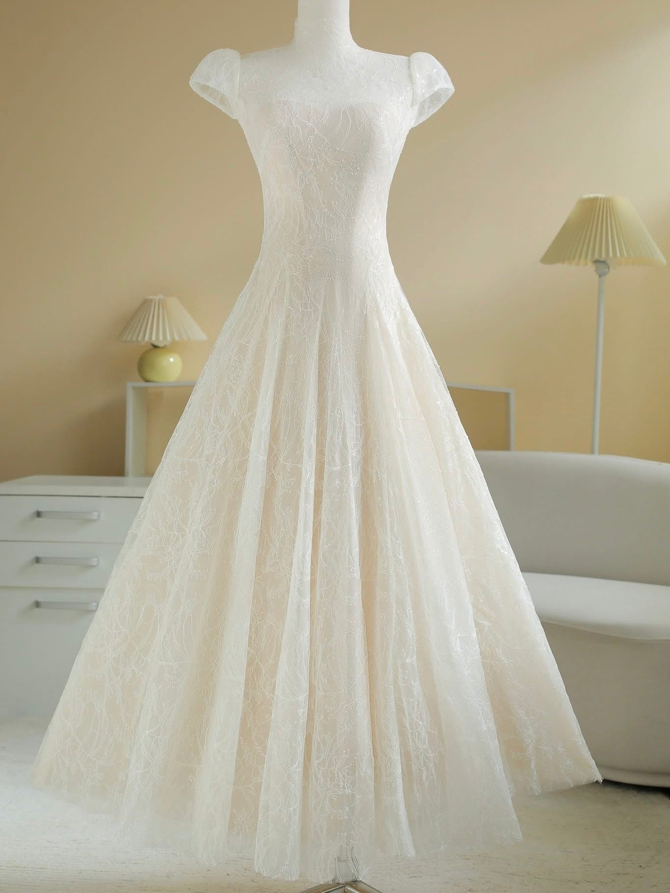 hedwig lace sequin A line midi dress