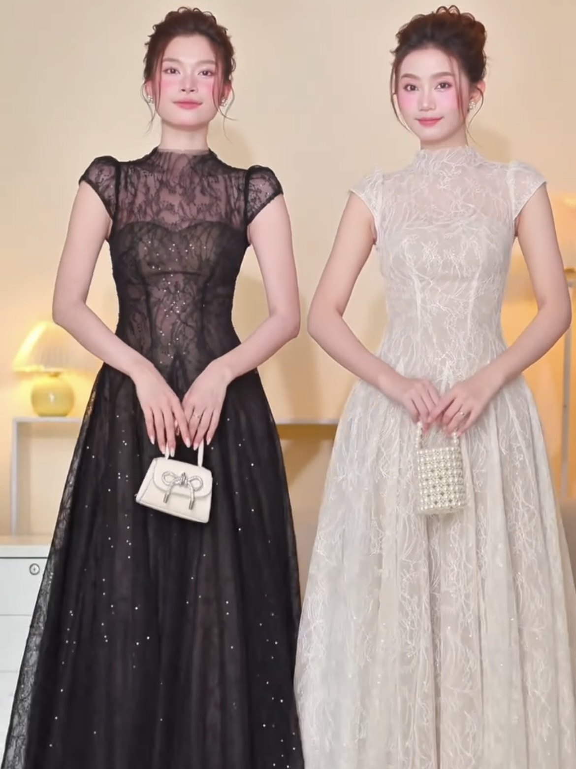 hedwig lace sequin A line midi dress