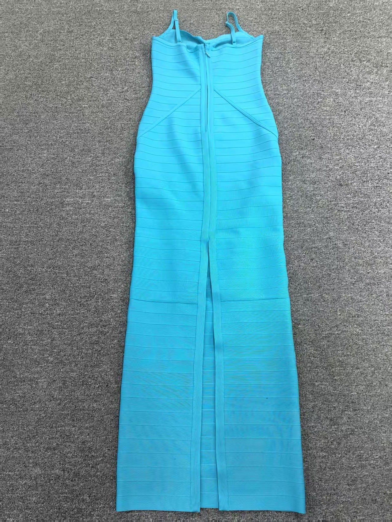 eudora blue hollow Bandage Maxi Dress