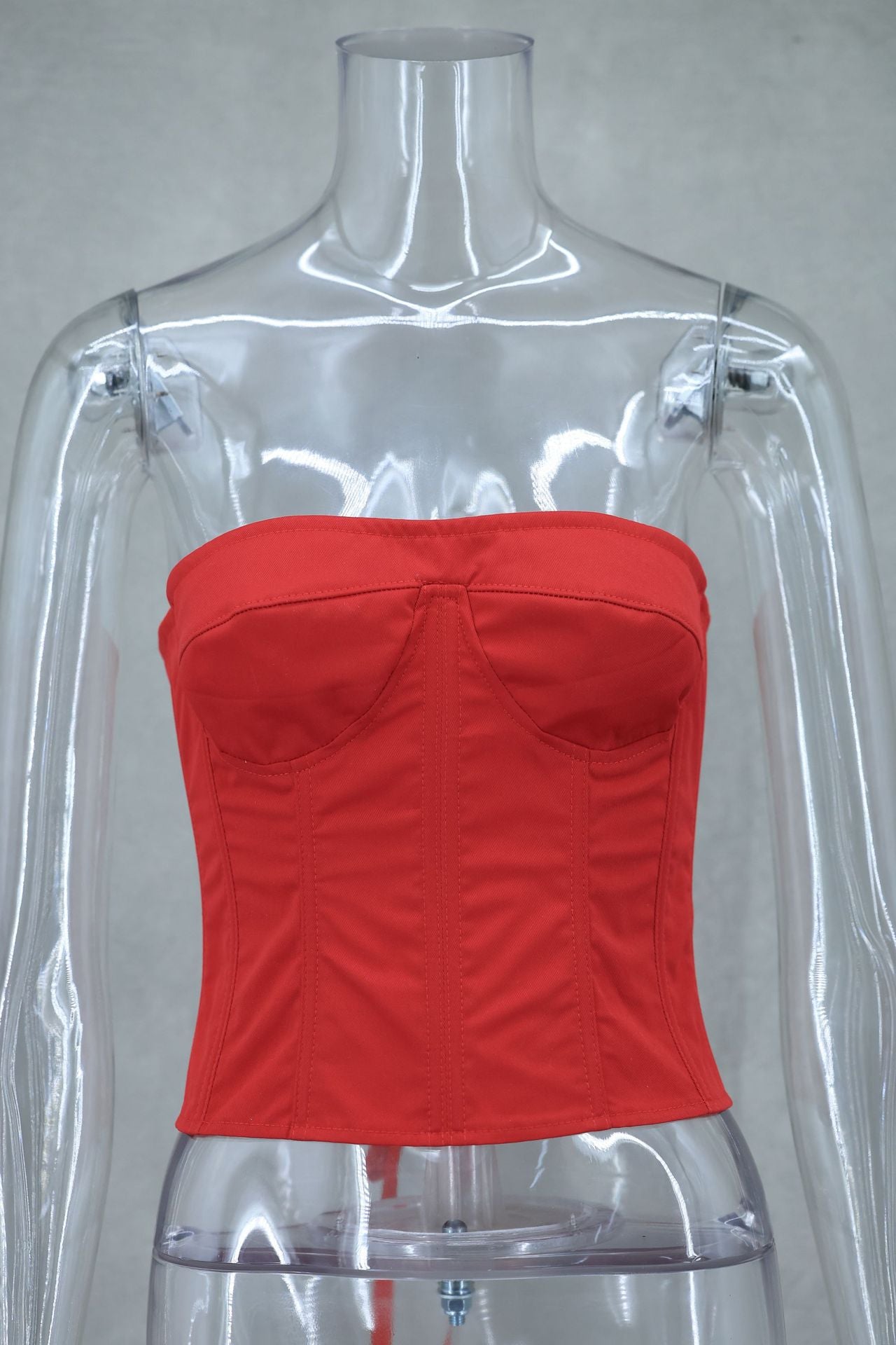 Aloisia Strapless Corset Flower Lace Up Skirt Set