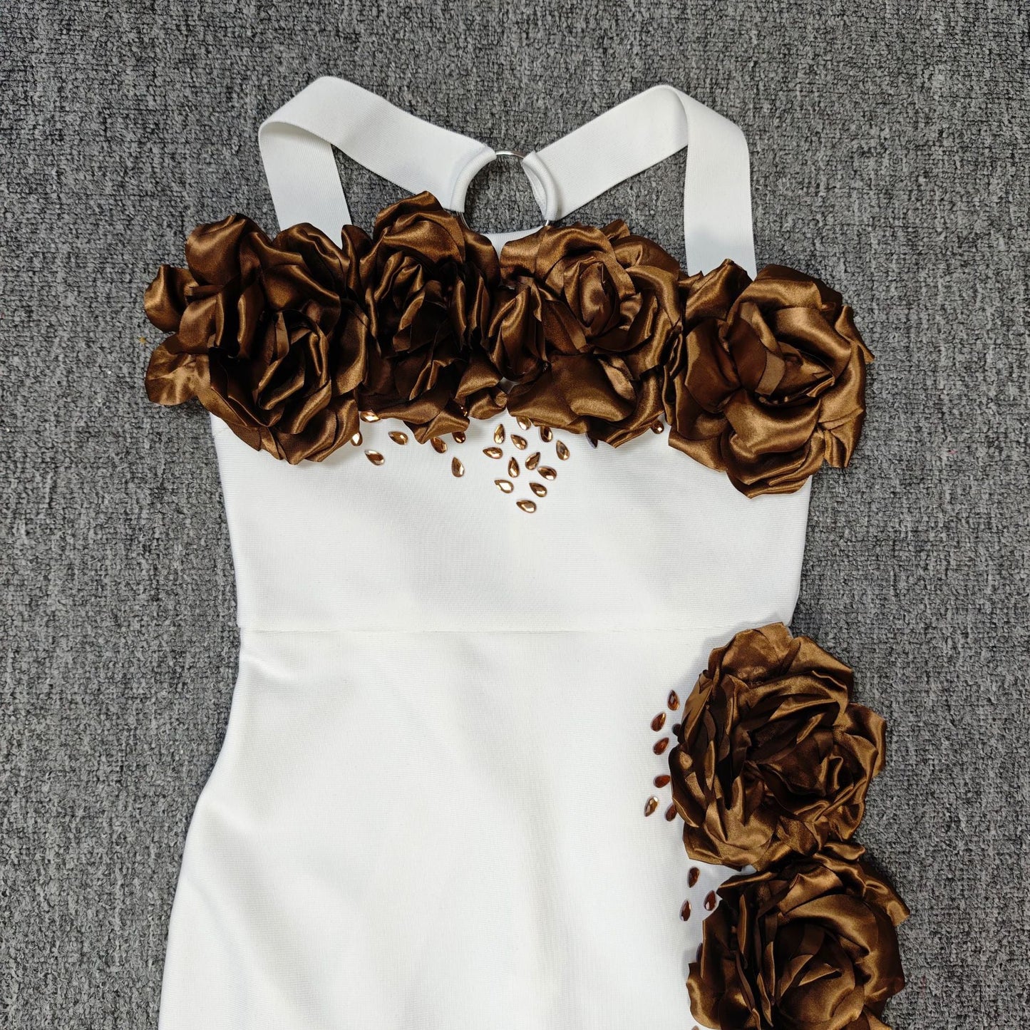 sebastiane Halterneck Flower Bandage Maxi Dress