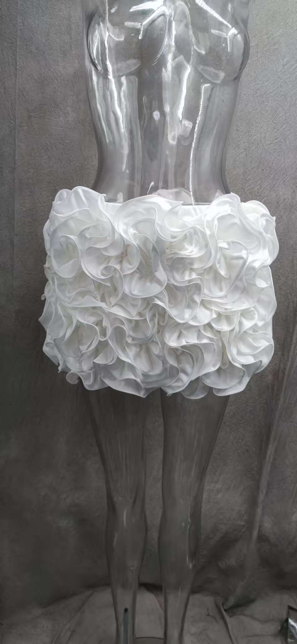 Aloisia Strapless Corset Flower Lace Up Skirt Set