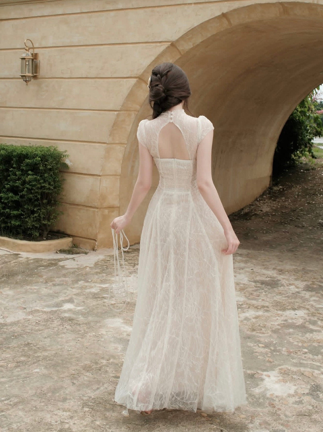 hedwig lace sequin A line midi dress