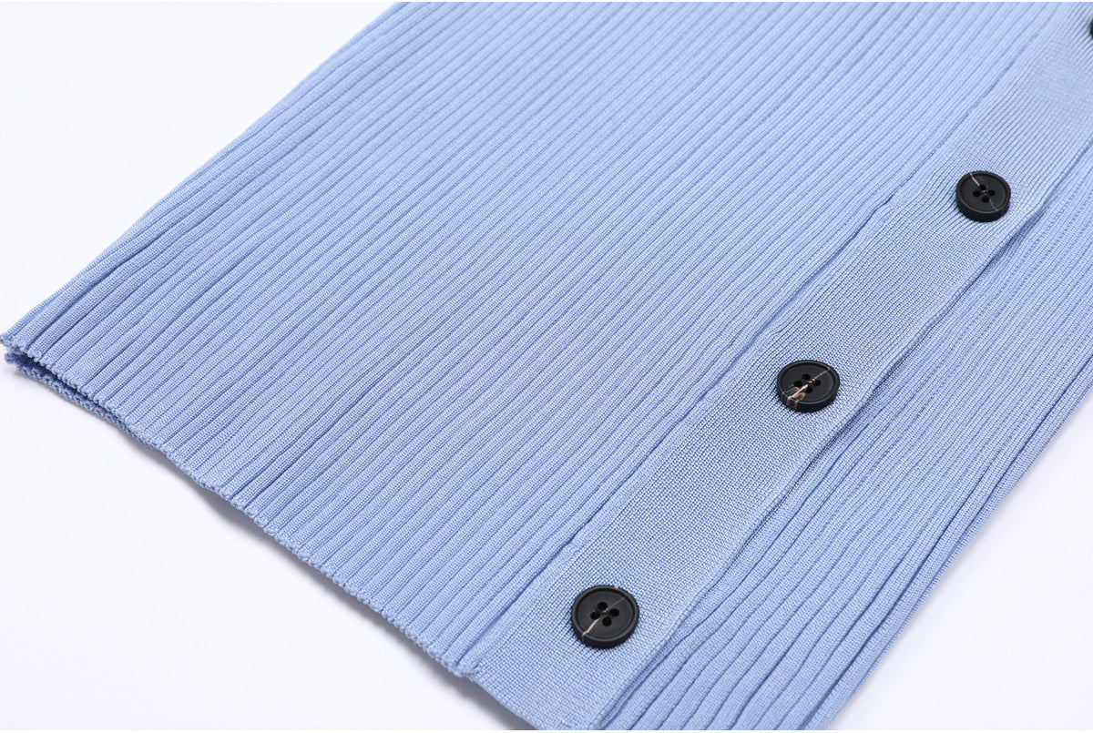 murray Cutout Ribbed Knit Midi Dress - Blue