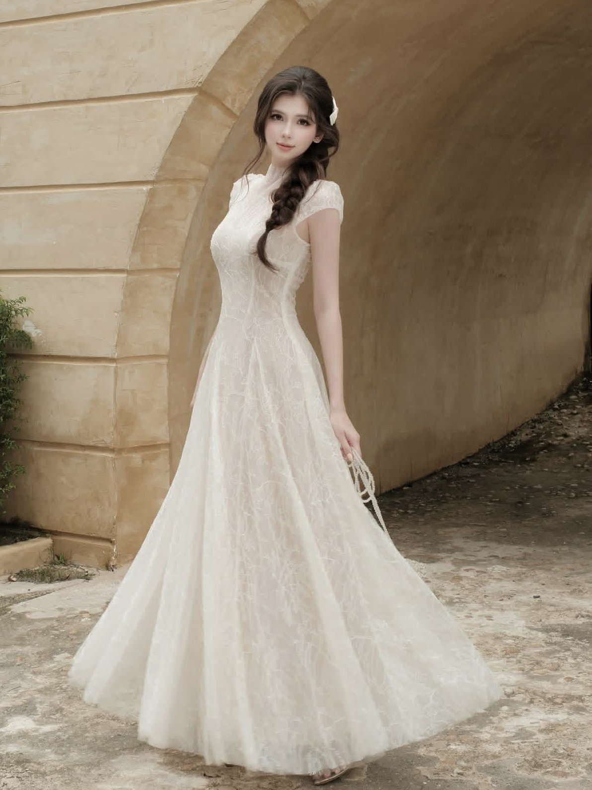 hedwig lace sequin A line midi dress