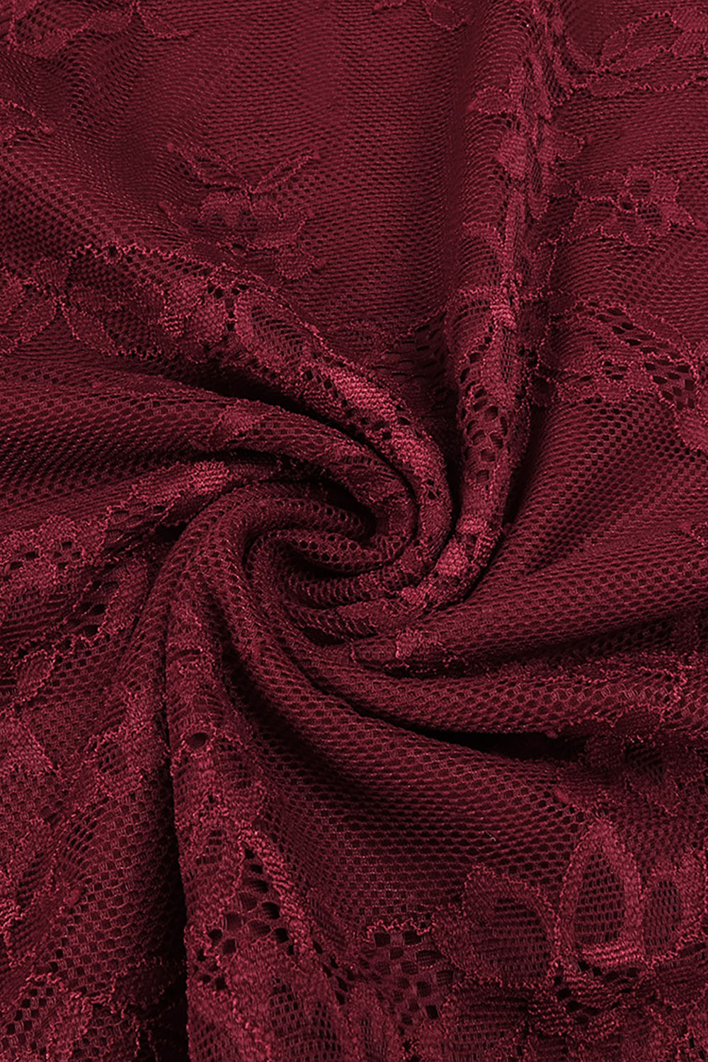 nancy burgundy One Shoulder Lace Maxi Dress