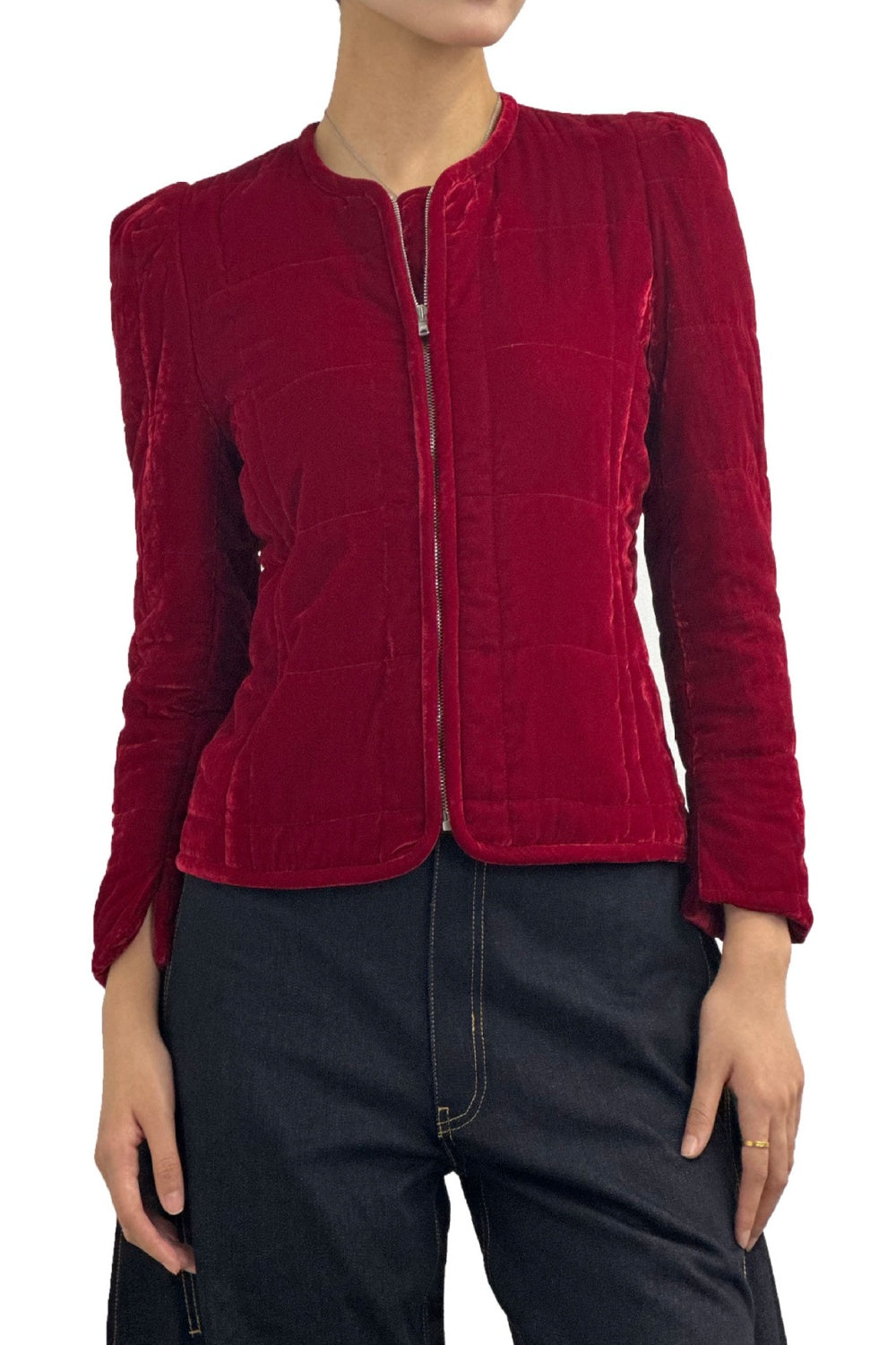 Stylish beautiful dress | Paula Velvet Quilted Jacket - Ideal for special occasions