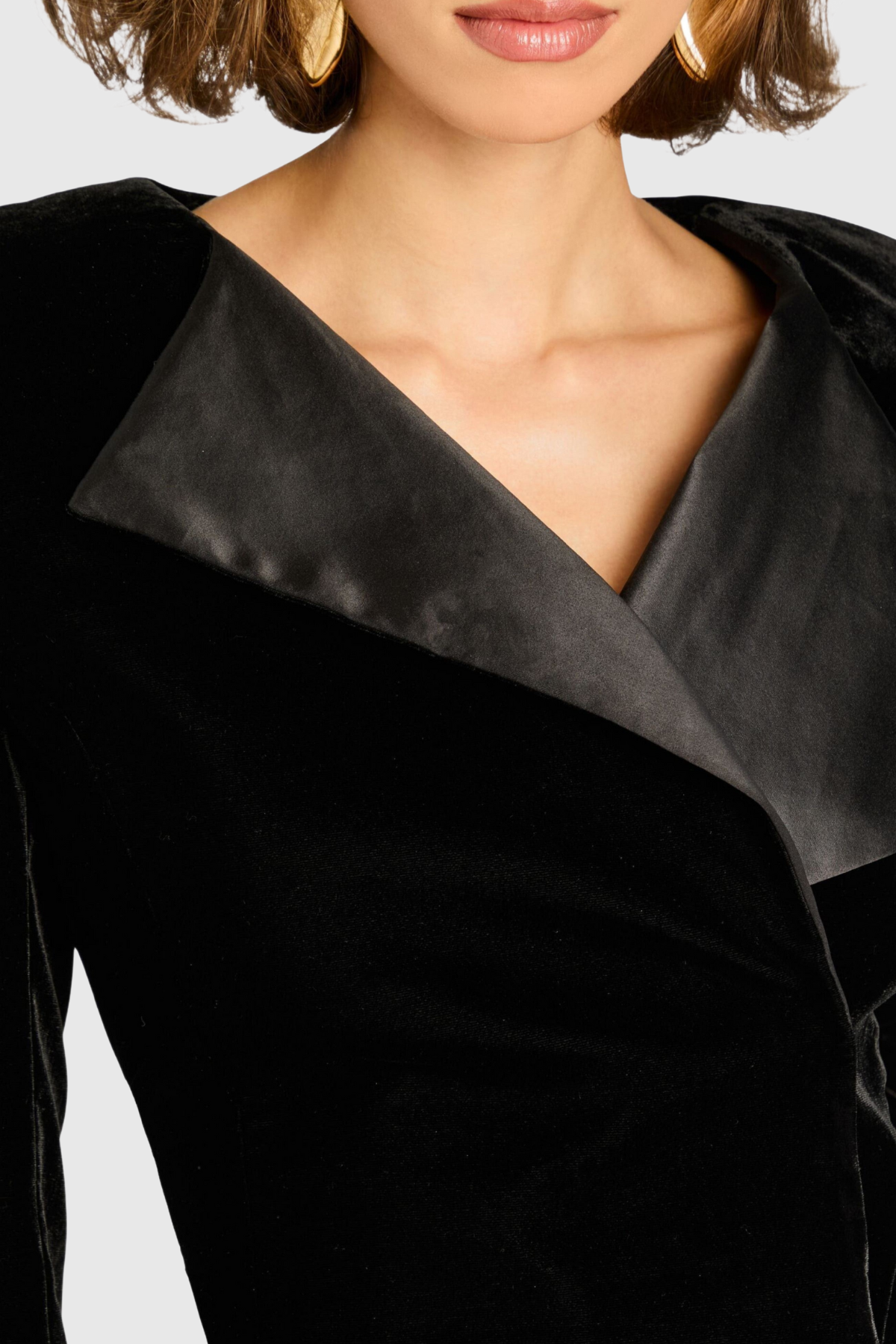 Stylish black dress | Dallas Velvet Mini Blazer Dress  - black - Ideal for special occasions