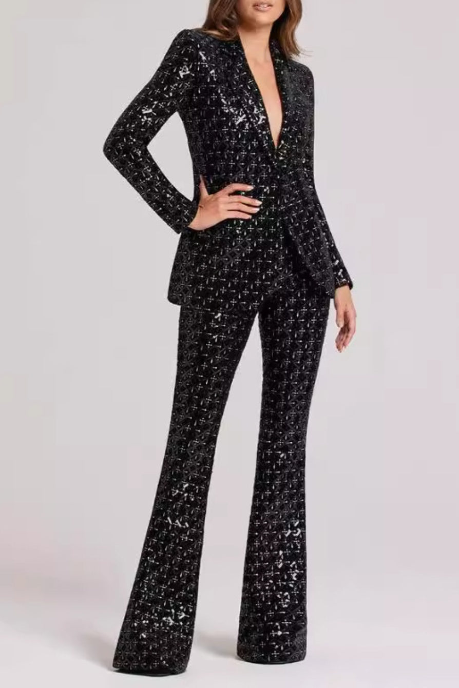 Shop  beautiful dress - Perfect for special occasions | Rizia Sequin Blazer Two Piece Set