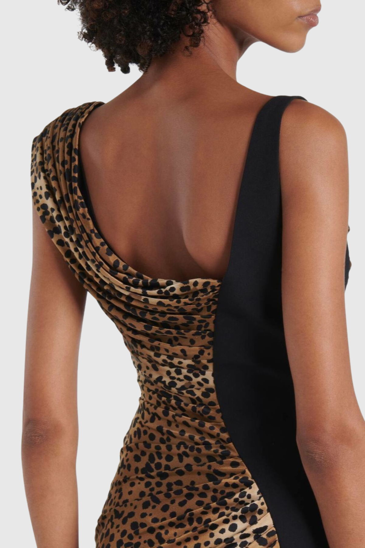 Sayera Leopard Ruched Maxi Dress