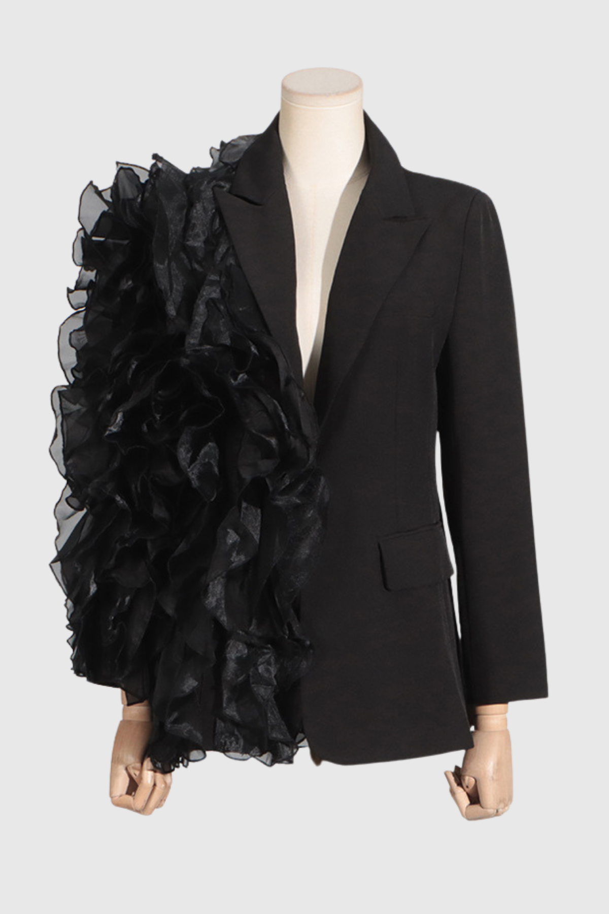 Stylish beautiful dress | Shiloh Mesh Ruffle Blazer - Ideal for special occasions