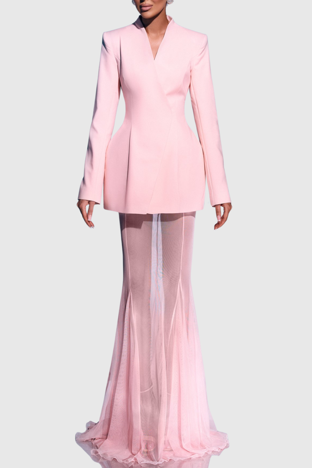 meredith Satin Jacket & Skirt Set