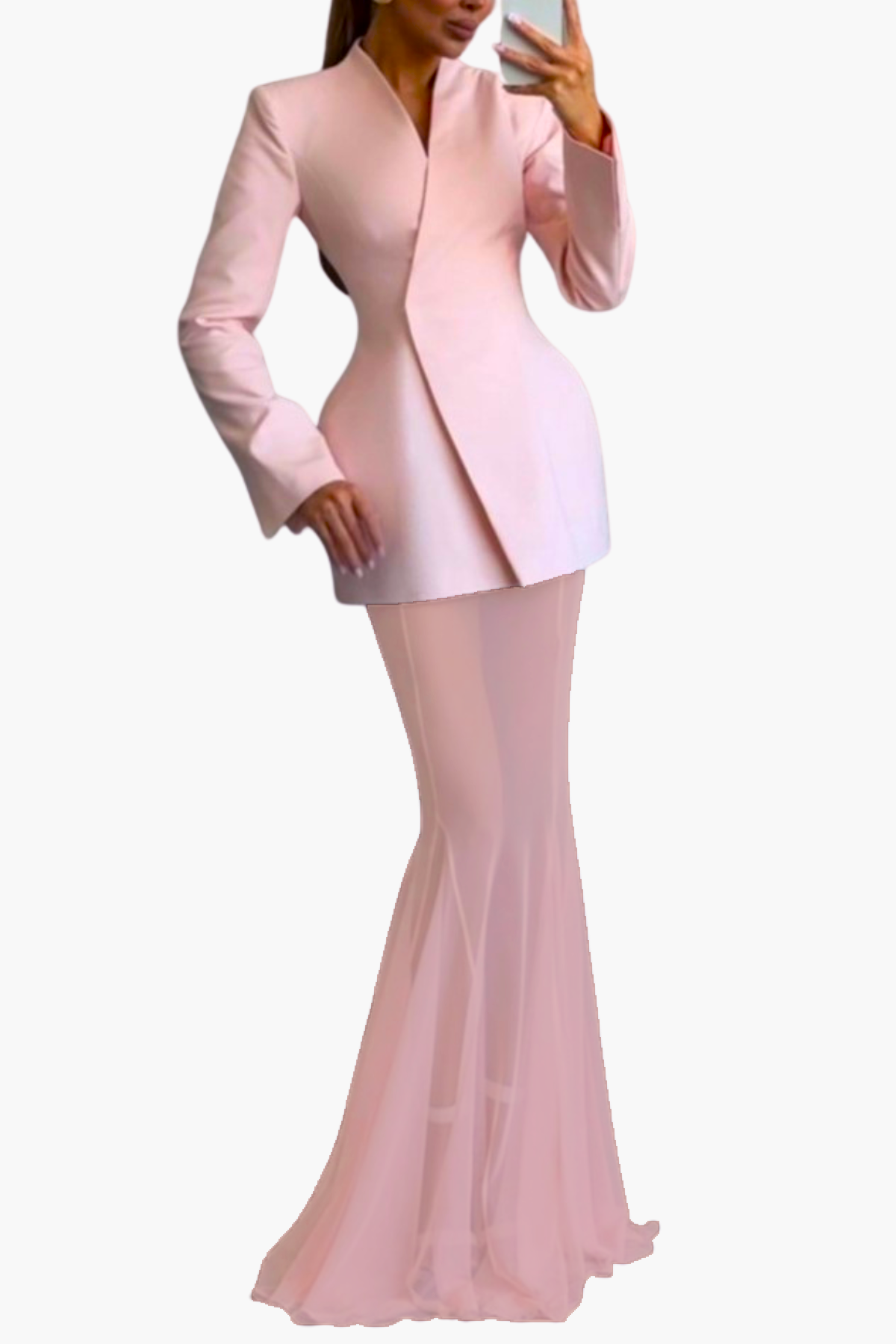 meredith Satin Jacket & Skirt Set