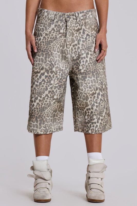 Ellalabel Veda Leopard Fade Shorts - Crafted from High-quality Fabrication- Best for Cocktail Parties and Night Out.