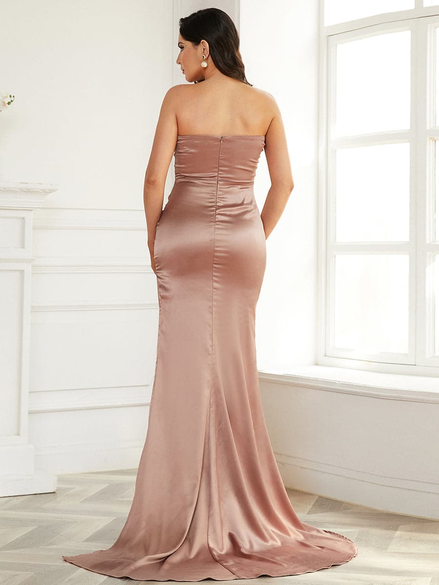 Stylish beautiful dress | Strapless Panel Evening Dress - Ideal for special occasions